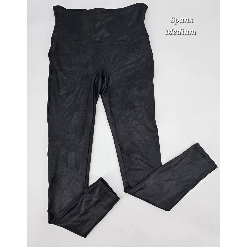 Spanx Faux Leather Leggings – Black – Size Medium